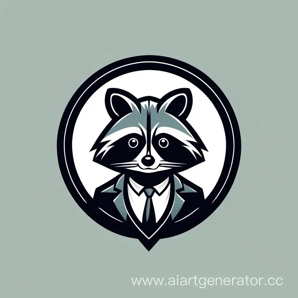 Minimalist-Cartoon-Raccoon-Logo-in-Strict-Style