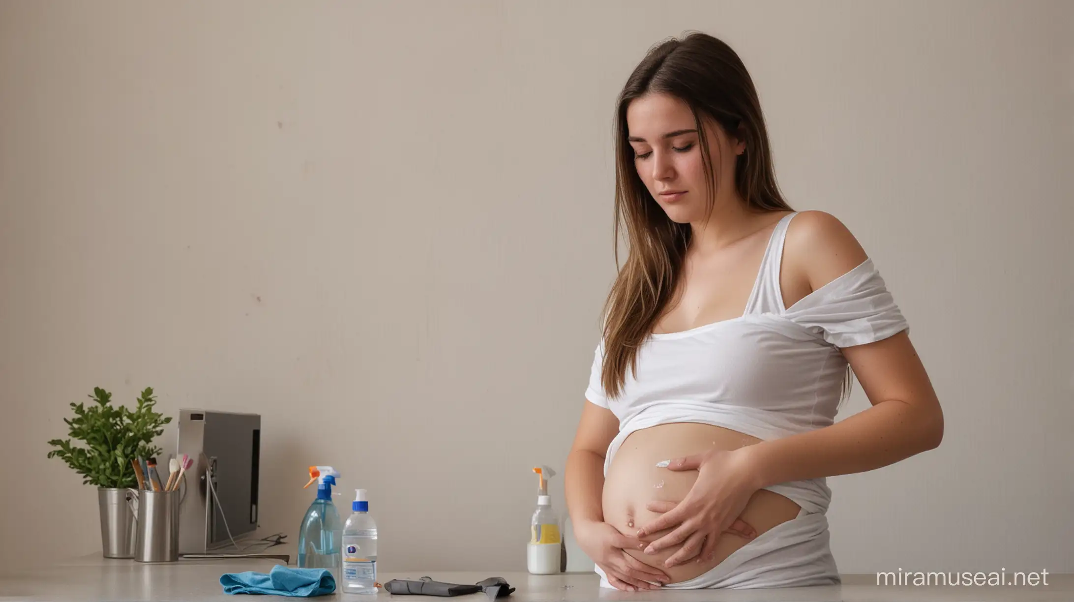 Teenage Cleaning Worker in Italy Suffers Pregnancy Discomfort