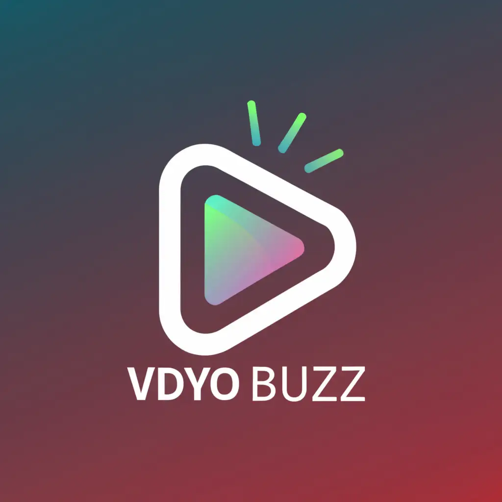 a logo design,with the text "VDYO buzz", main symbol:Play button,Moderate,be used in Entertainment industry,clear background