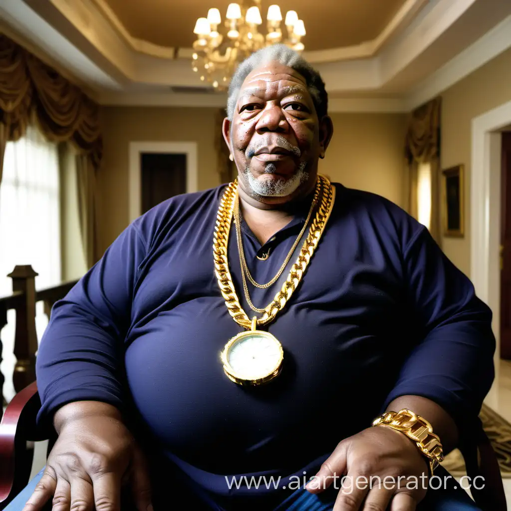 Morgan-FreemanLookalike-in-Opulent-Villa-with-Gold-Chains