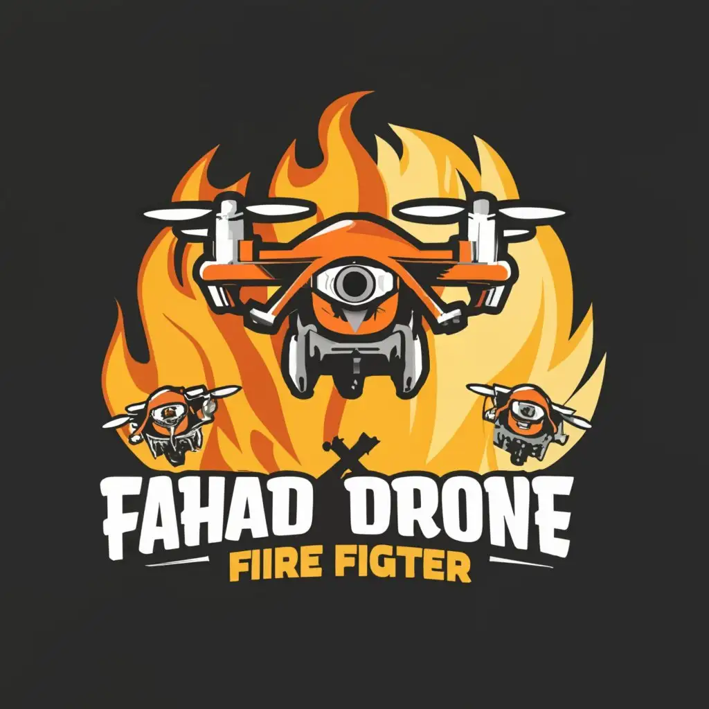 LOGO-Design-For-Fahad-Drone-Fire-Fighter-Dynamic-Drone-and-Firefighter-Imagery-on-Clear-Background