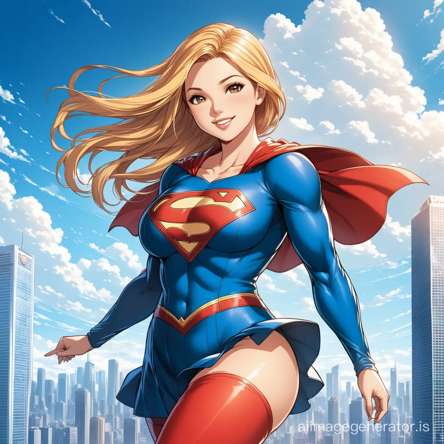 Joyful-Supergirl-in-Modern-DC-Comics-Style-with-Colombian-Actress-Marcela-Mars-Likeness