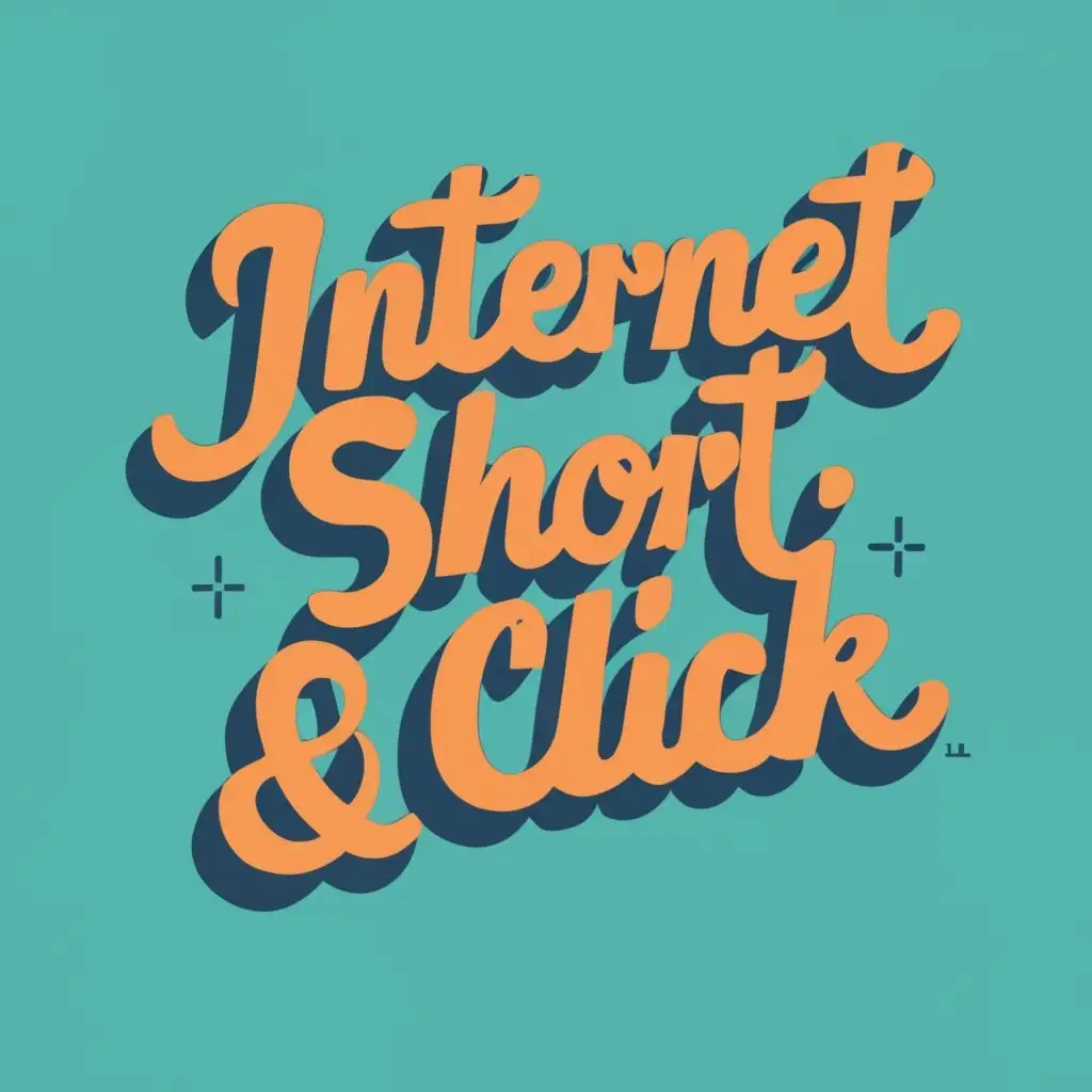 logo, url shortners, with the text "internetshort.click", typography, be used in Internet industry