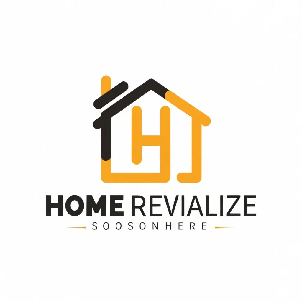 logo, home, with the text "HomeRevitalize", typography, be used in Construction industry