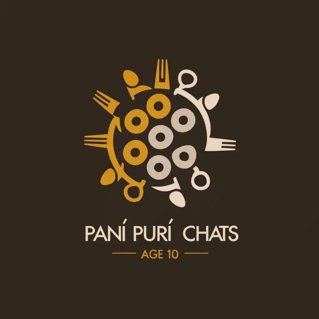 LOGO-Design-For-Pani-Puri-Chats-Appetizing-Evening-Snacks-Emblem