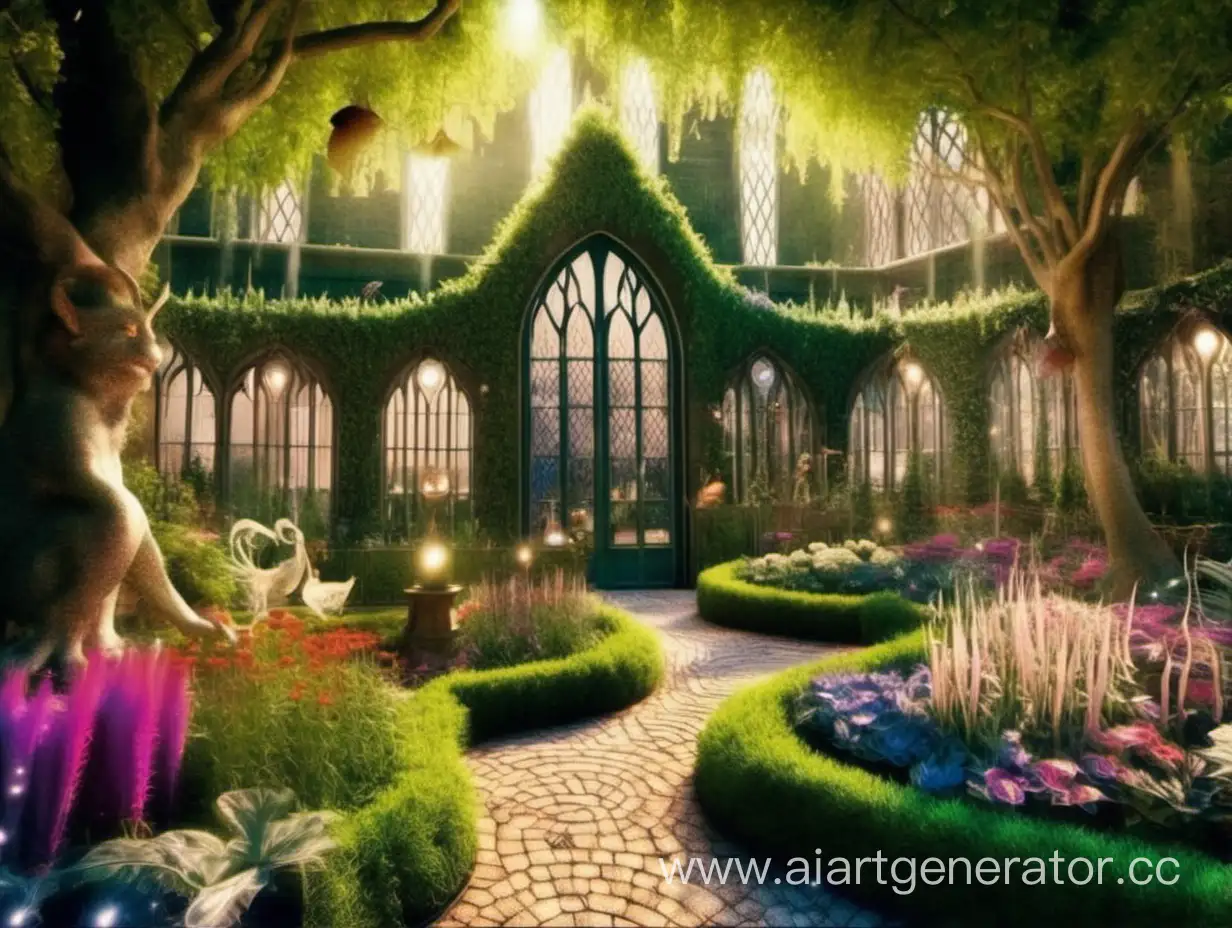 волшебный сад из гарри поттера
