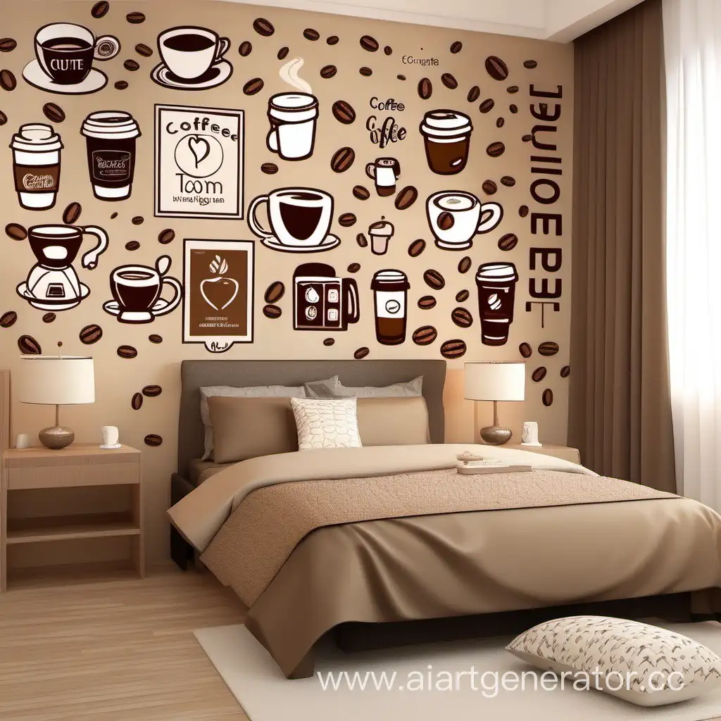 Милая комната в стиле кофе