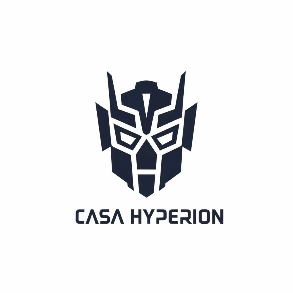 a logo design,with the text "CASA HYPERION", main symbol:OPTIMUS PRIME,Minimalistic,be used in Construction industry,clear background