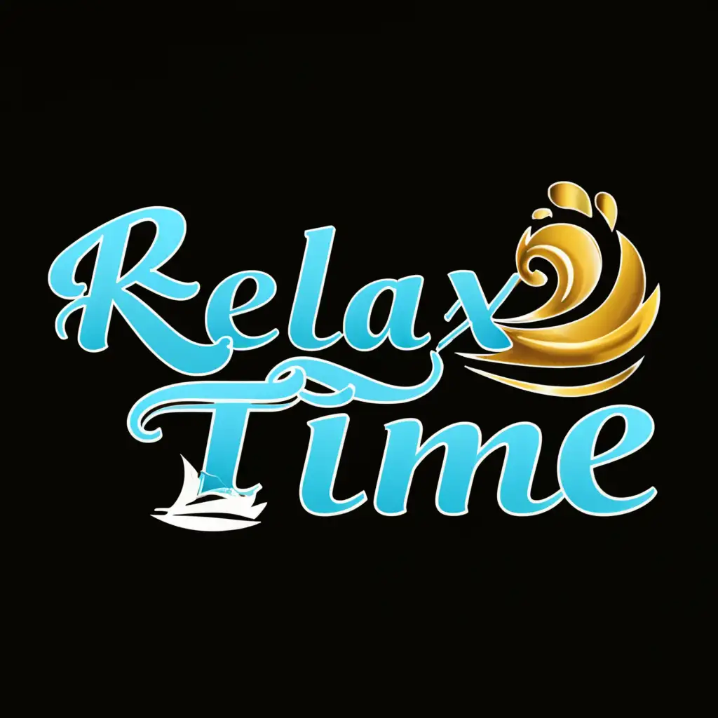 a logo design,with the text "Relax Time", main symbol:sea,complex,be used in Sports Fitness industry,clear background