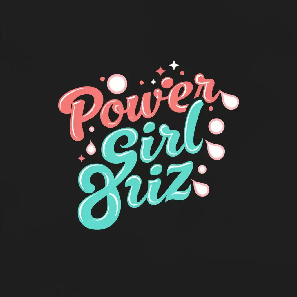 a logo design,with the text """"
Power-Girl Biz
"""", main symbol:Bubbles, spray water,Moderate,clear background
