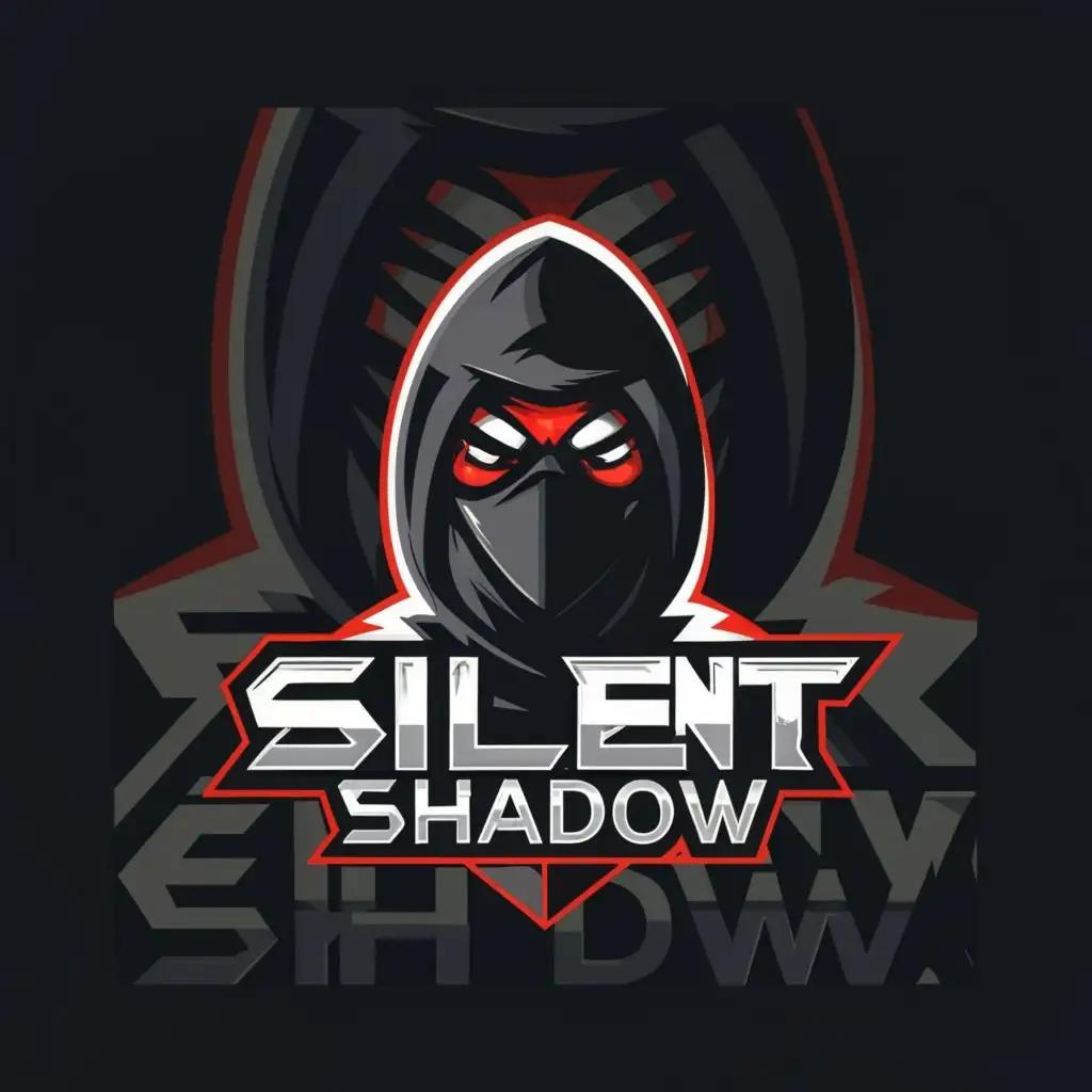 a logo design,with the text "SilentShadow", main symbol:Dark ninja,Moderate,be used in Technology industry,clear background