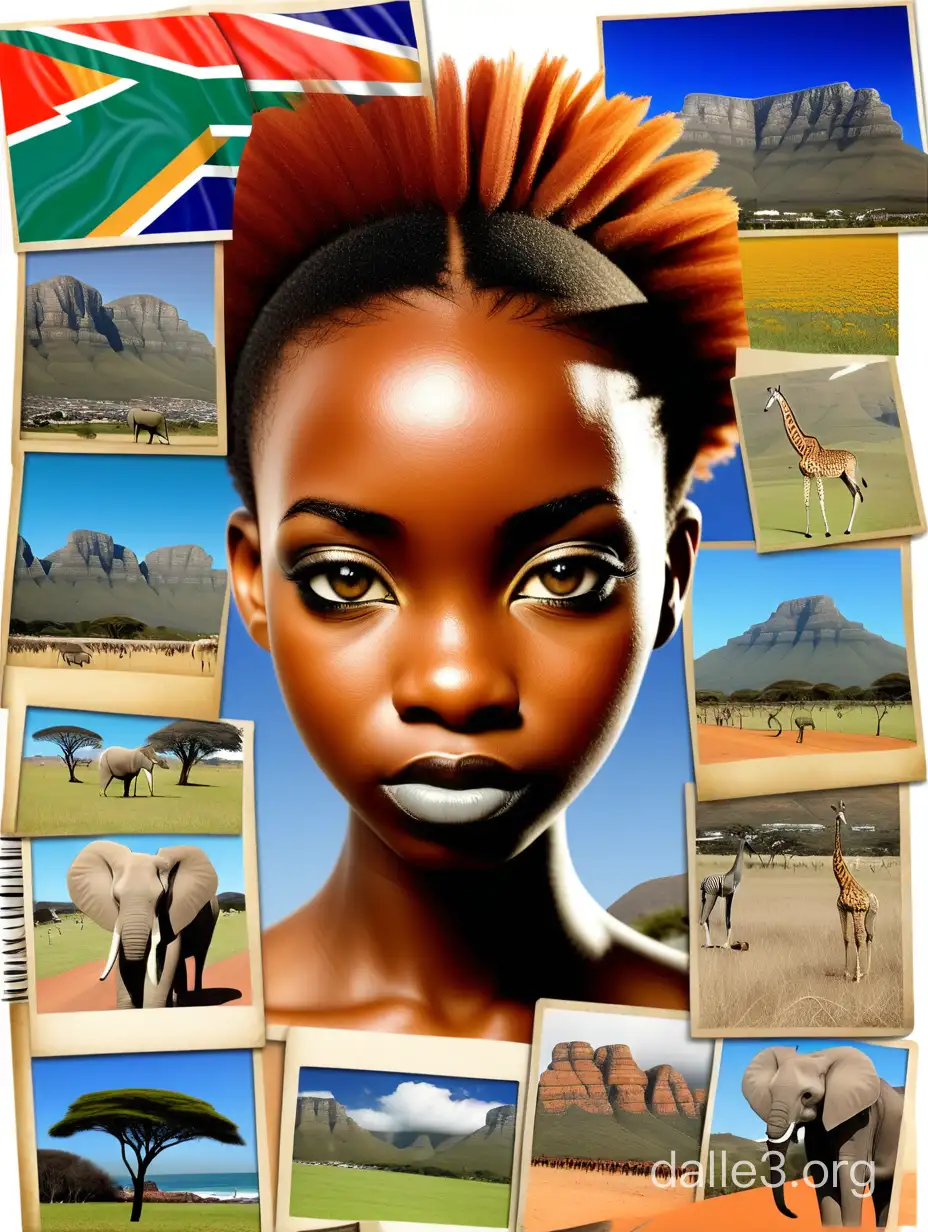 Make up a collage of South African pictures and Sights