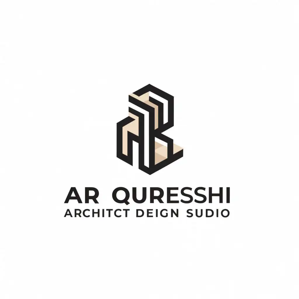 LOGO-Design-for-AR-Qureshi-Architect-Design-Studio-Bold-Typography-and-Structural-Elements-Reflecting-Construction-Industry