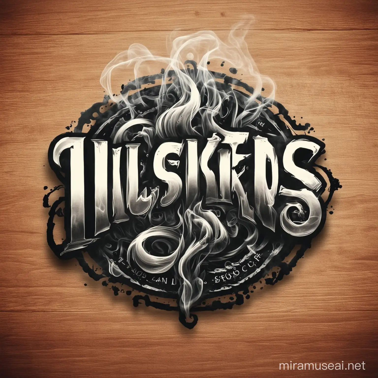 Illusions Smoke Shop Logo Intriguing Design Featuring Name Incorporation