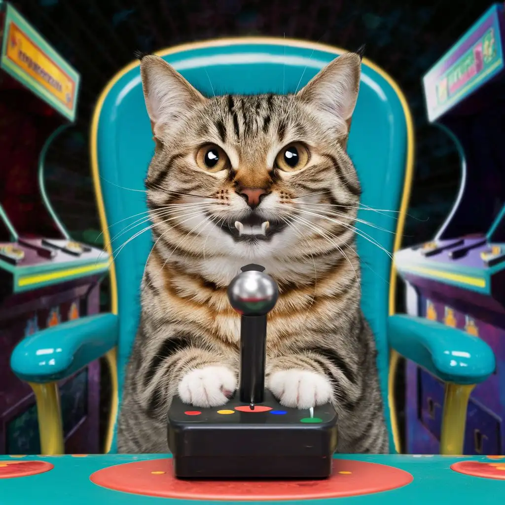 Playful-Cat-with-Joystick-Cute-Feline-Gamer-in-Action