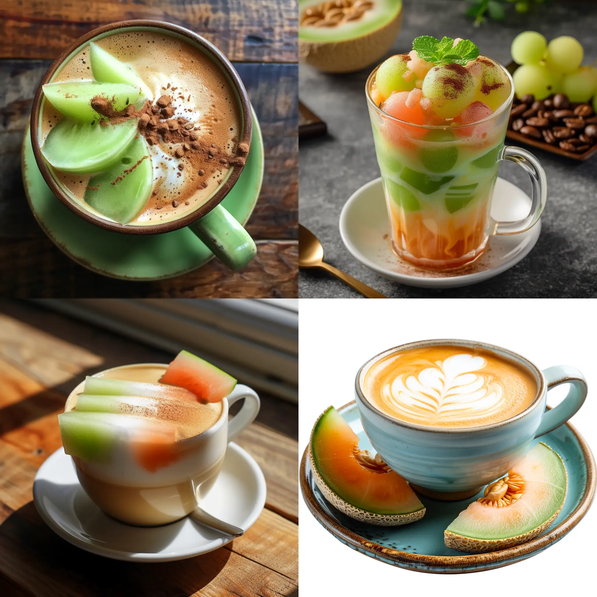 Vibrant-Melon-Coffee-Cup-on-Patterned-Background