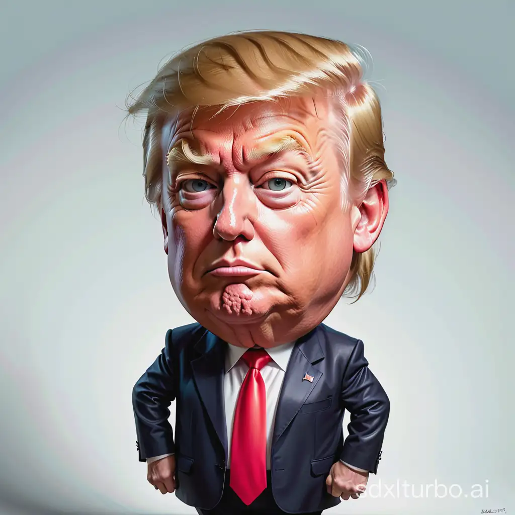 Caricature of a donald trump