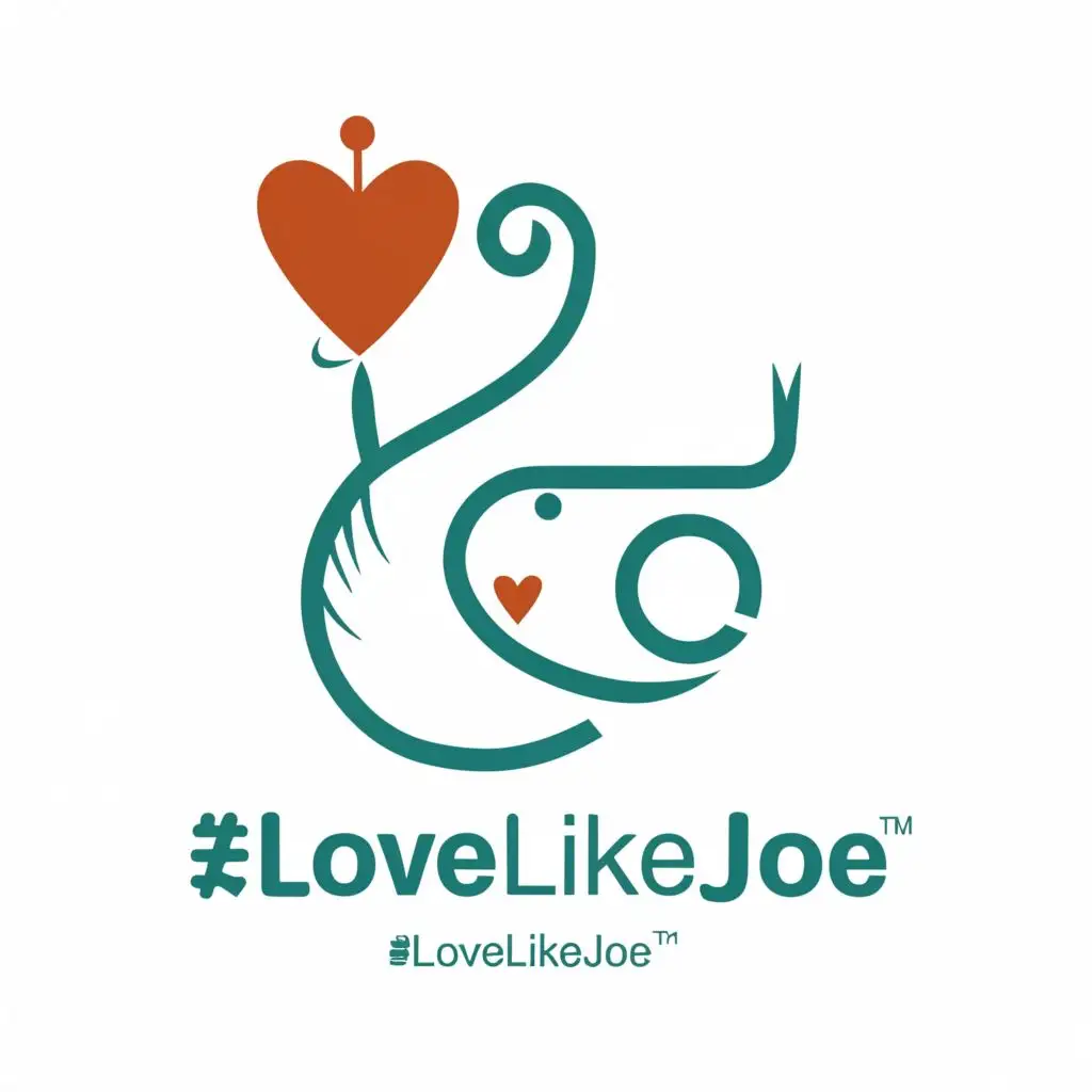 a logo design,with the text "#LoveLikeJoe", main symbol:The logo is intended to celebrate the life and legacy of a cherished individual known for his warmth, generosity, and love for fishing. It aims to capture the essence of Joe's character and his fondness for sharing his passion with children and grandchildren, teaching them the joy of catching their first fish. To create a heartwarming and memorable logo that embodies Joe's spirit, his role as a mentor in fishing, and his casual, approachable nature. The design should evoke a sense of togetherness, joy, and the continuation of his legacy through the generations he has touched.

Target Audience:
Family members, friends, and acquaintances of all ages who have been influenced or touched by Joe's life. This includes children and adults who shared precious moments with him, especially in the context of fishing and outdoor activities.,Moderate,clear background