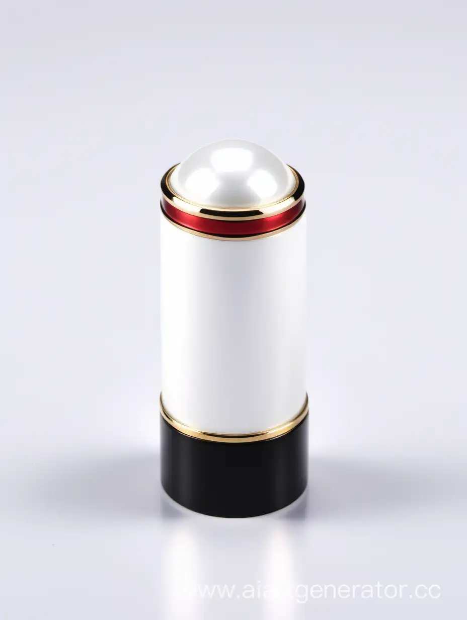 Zamac Perfume decorative ornamental long cap, pearl white black color with matt RED WHITE WITH GOLD LINES
metallizing finish