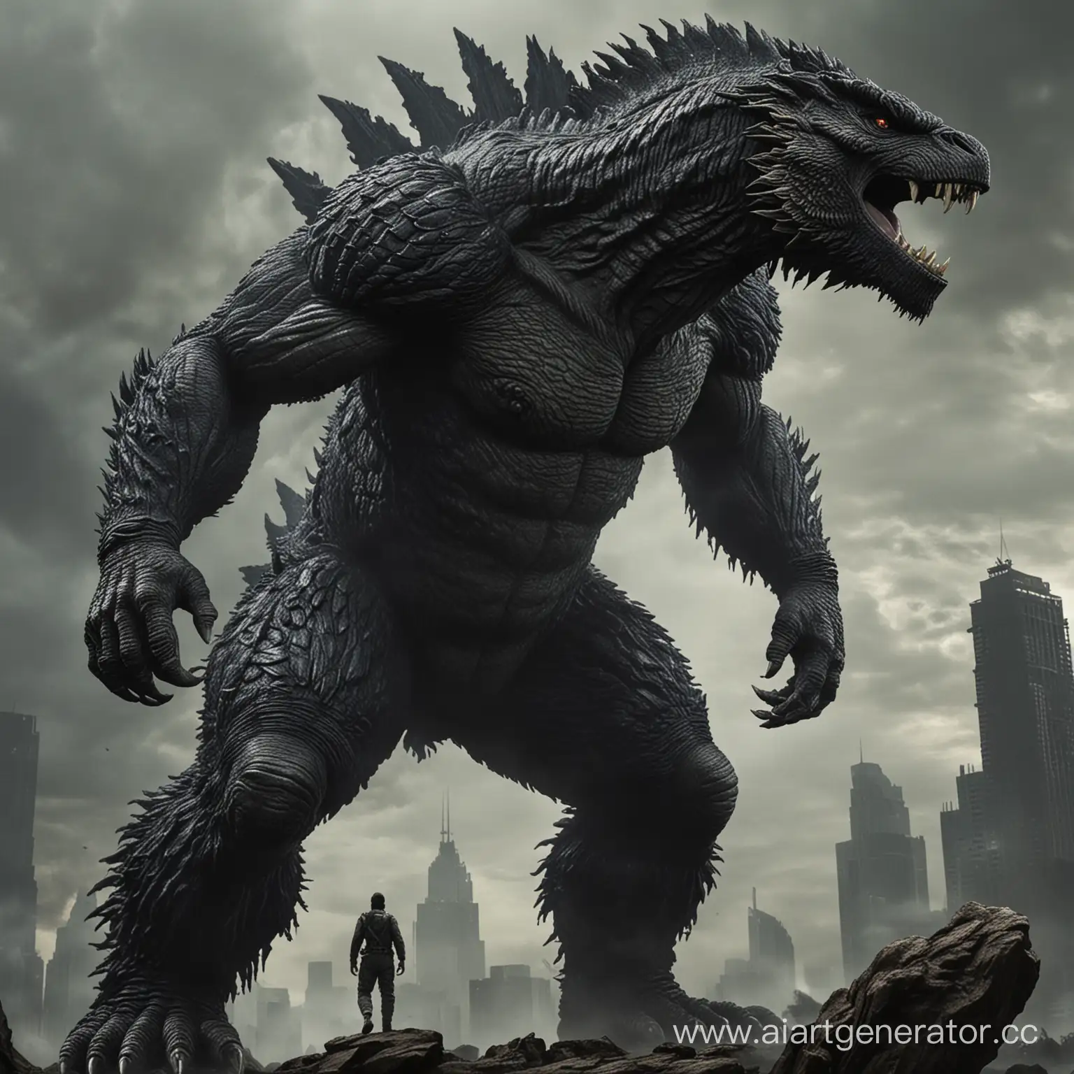 Colossal-Battle-Godzilla-and-King-Kong-in-Urban-Warfare