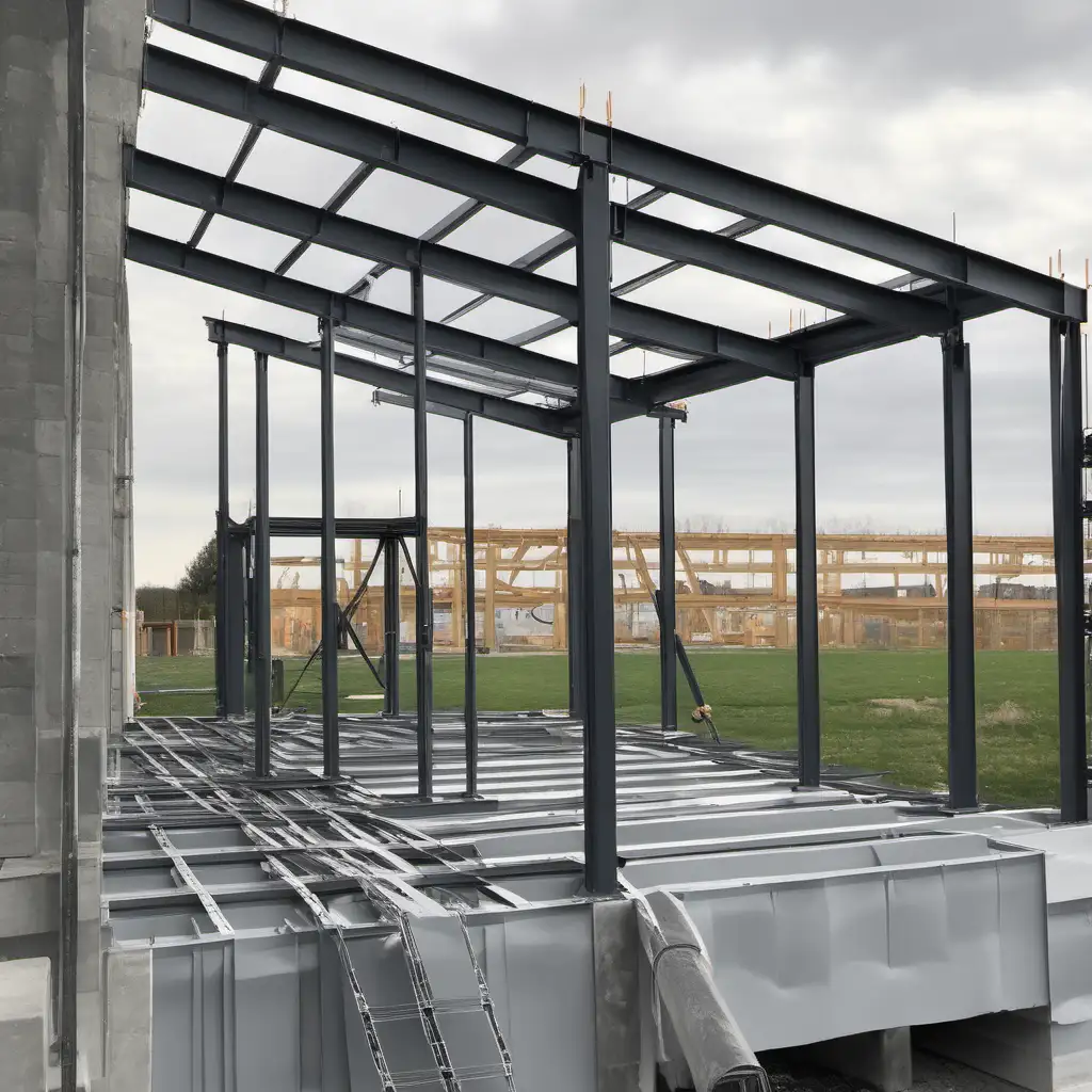 Modern Anthracite Gray Steel Construction