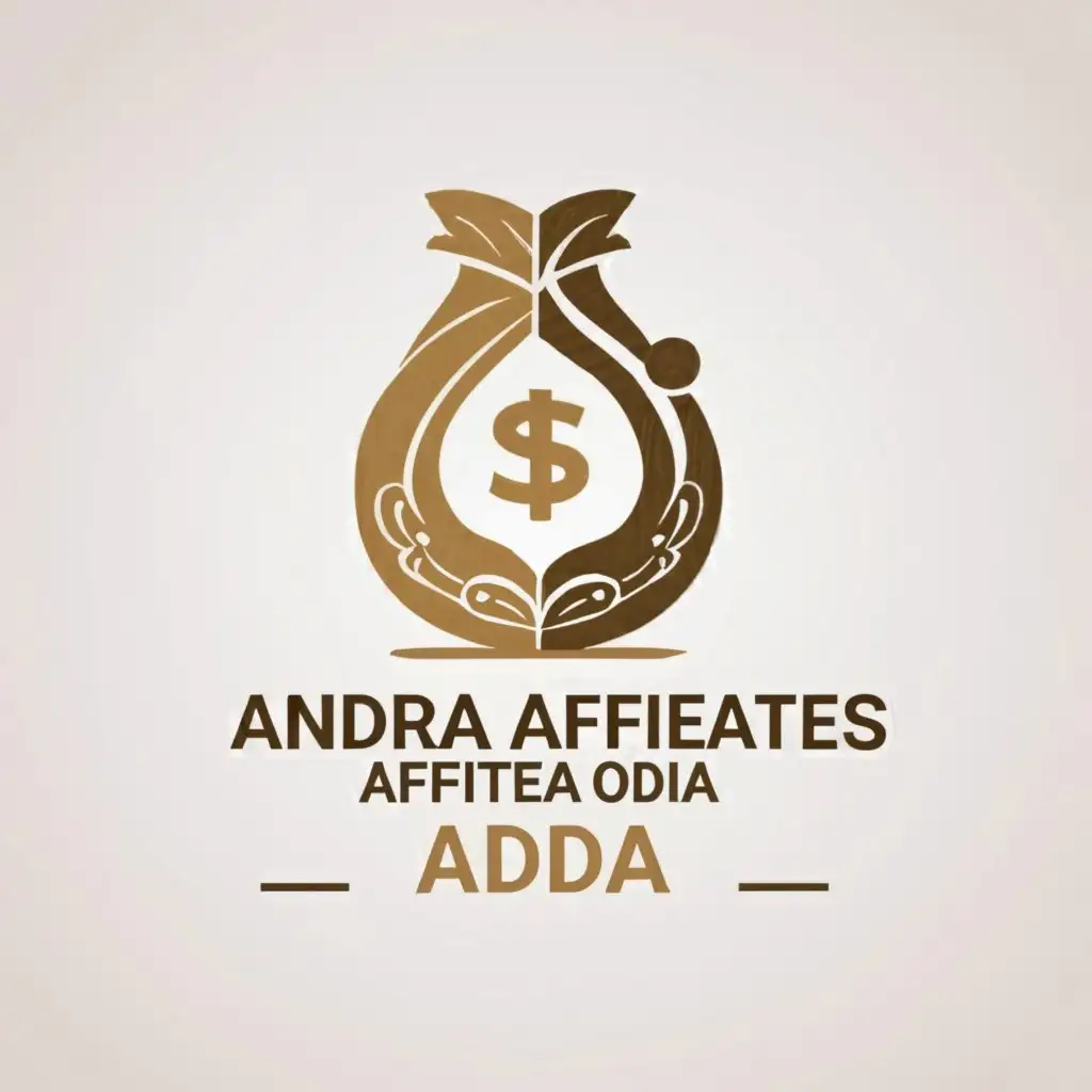 a logo design,with the text "Andhra Affiliates Adda", main symbol:Money , Wealth ,Moderate,clear background