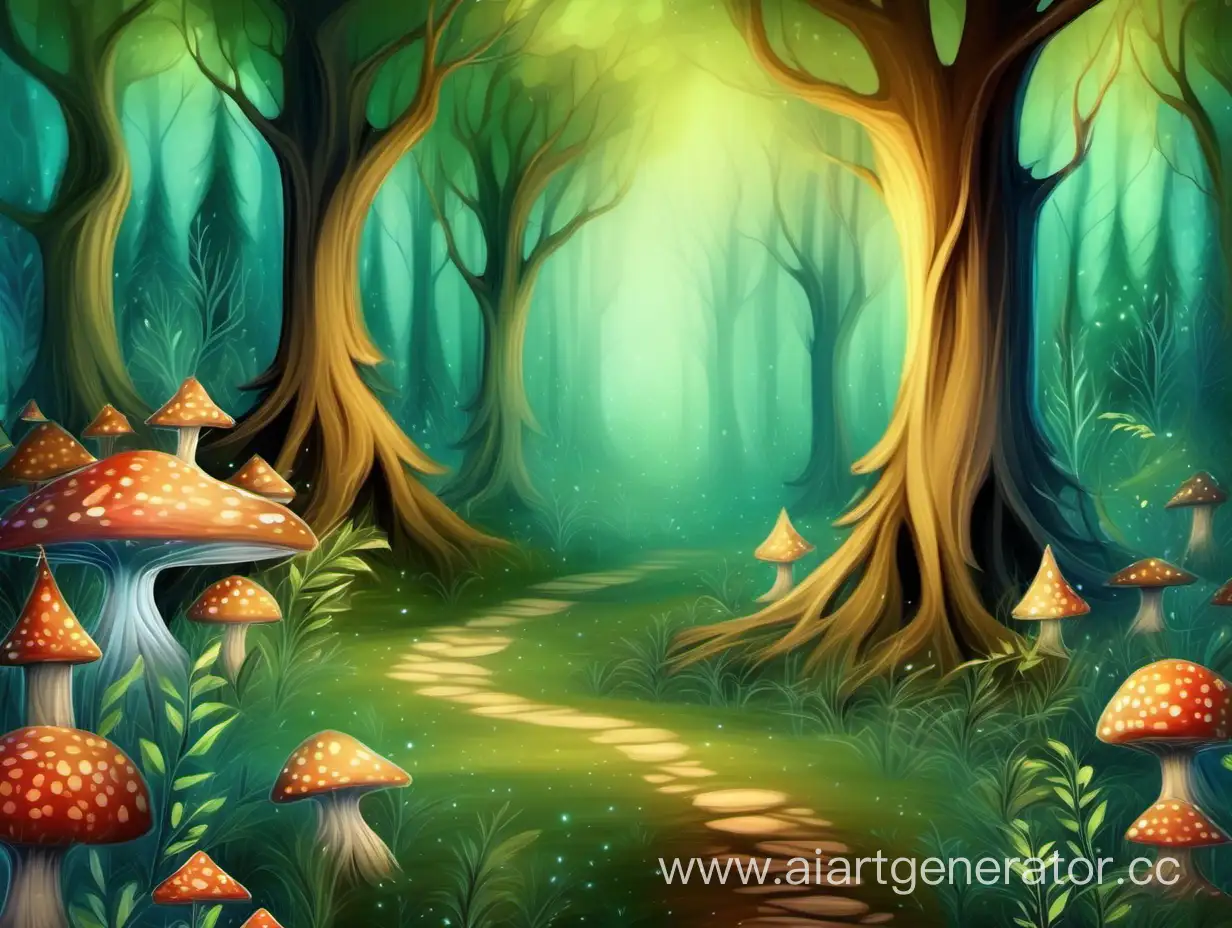 Enchanted-Forest-Magical-Background-of-a-FairyTale-Painted-Scene