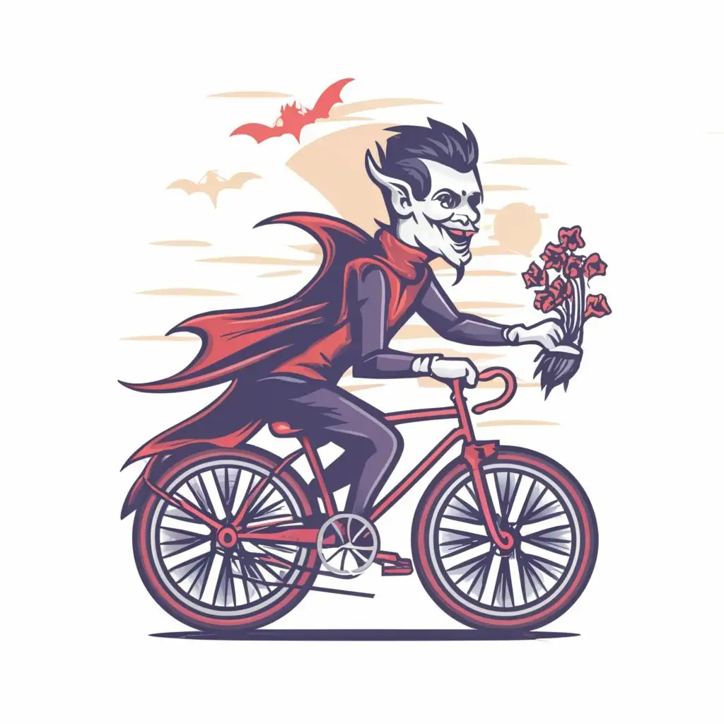 LOGO-Design-for-Vampires-Ride-Intricate-Vector-Art-of-a-Vampire-Cycling-with-Flowers