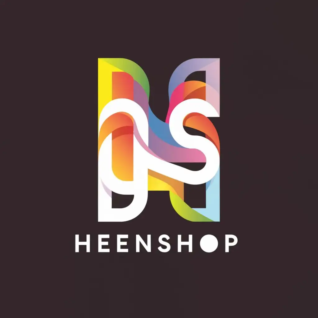 a logo design,with the text "HeenShop", main symbol:HS,Moderate,clear background