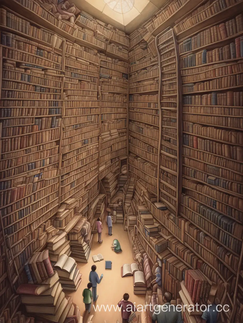 Crowd-of-Anthropomorphic-Books-Engulfing-Humans