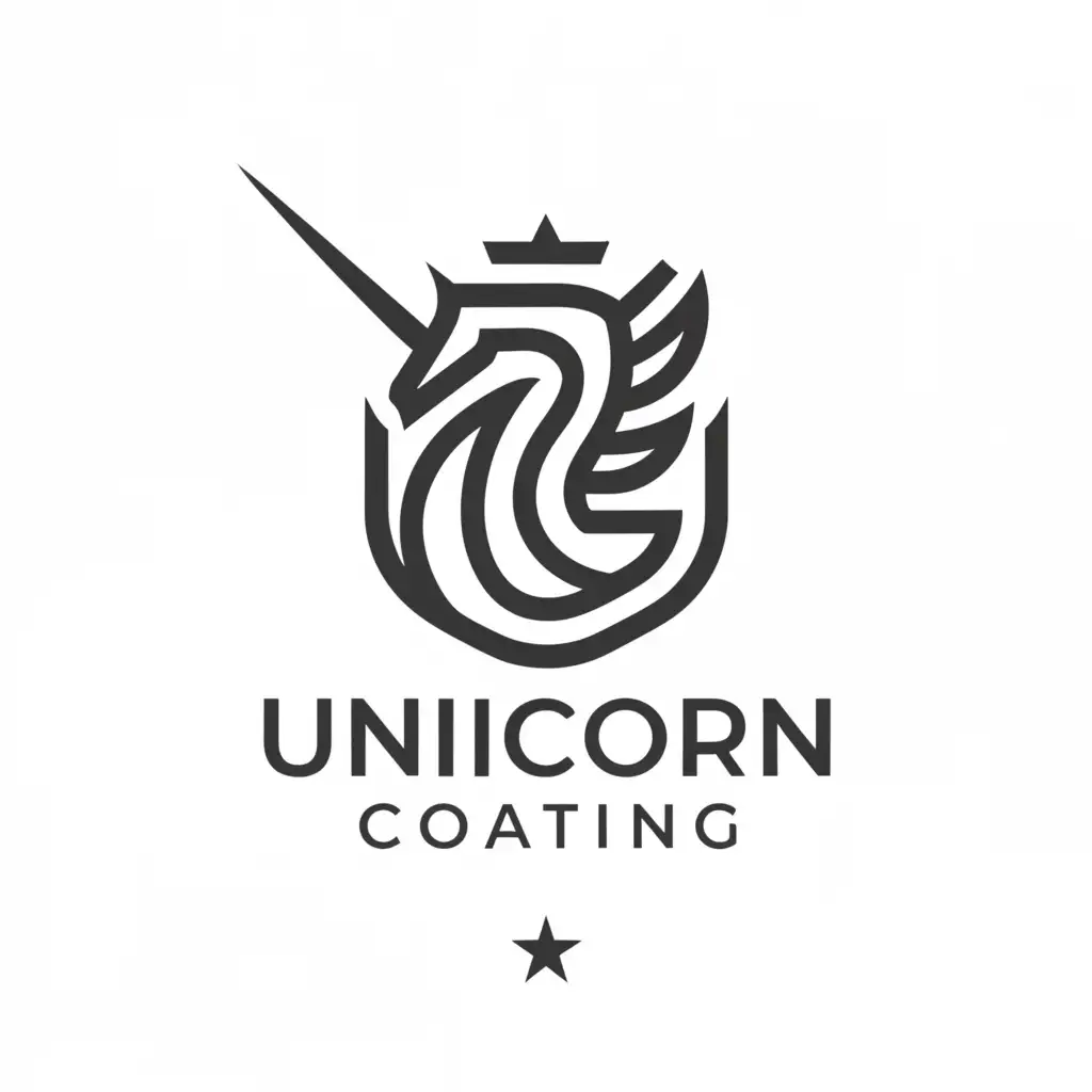 LOGO-Design-For-Unicorn-Coating-Majestic-Unicorn-Pegasus-Emblem-with-Crown-and-Shield