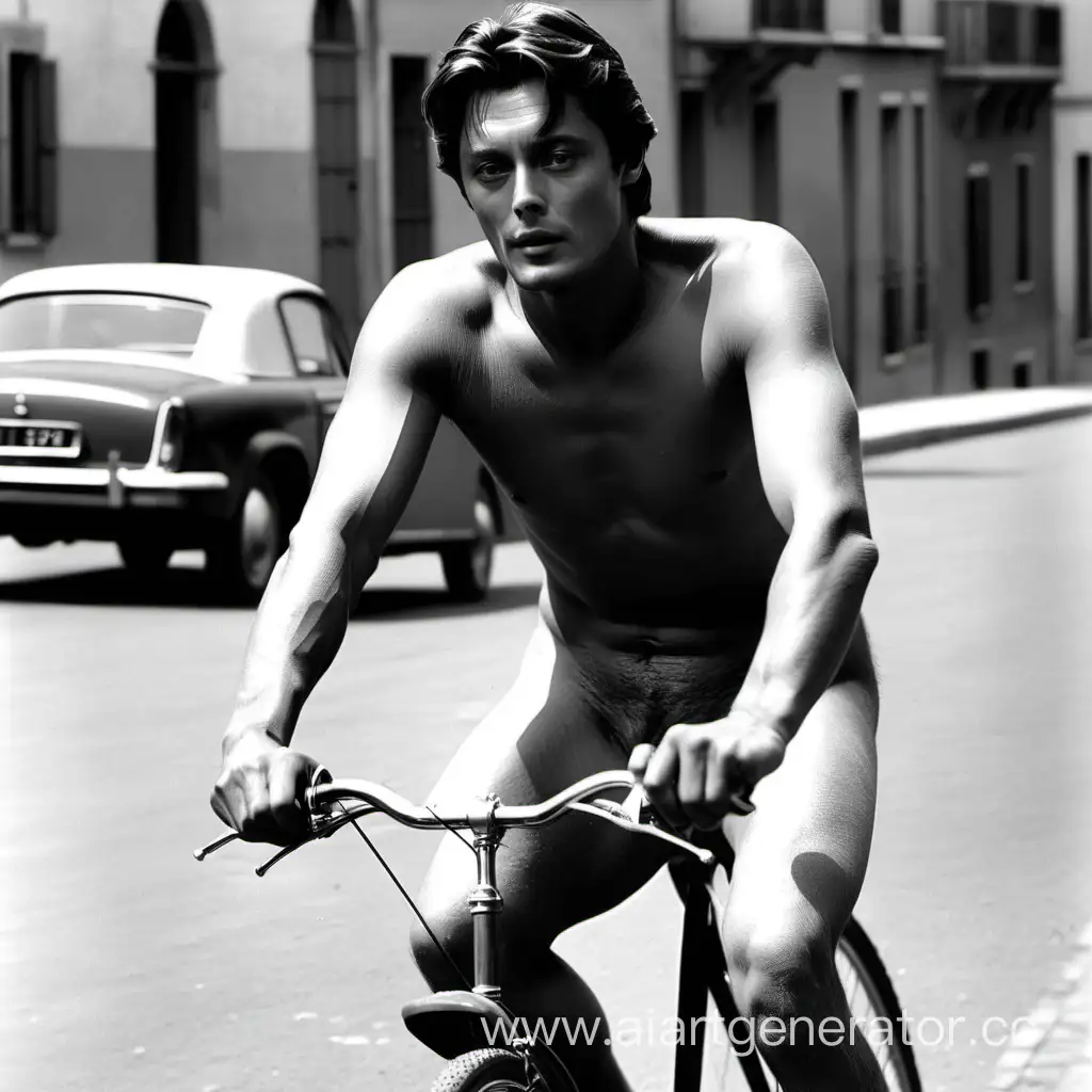 Naked-Alain-Delon-Riding-a-Bicycle