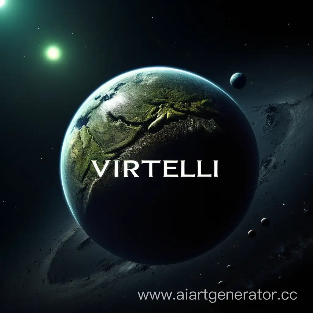 Планета с надписью Virteli