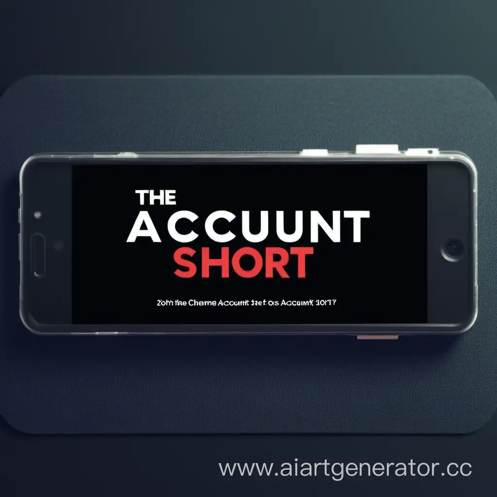 обложка для канала на котором будет камера и надпись "Account Short"