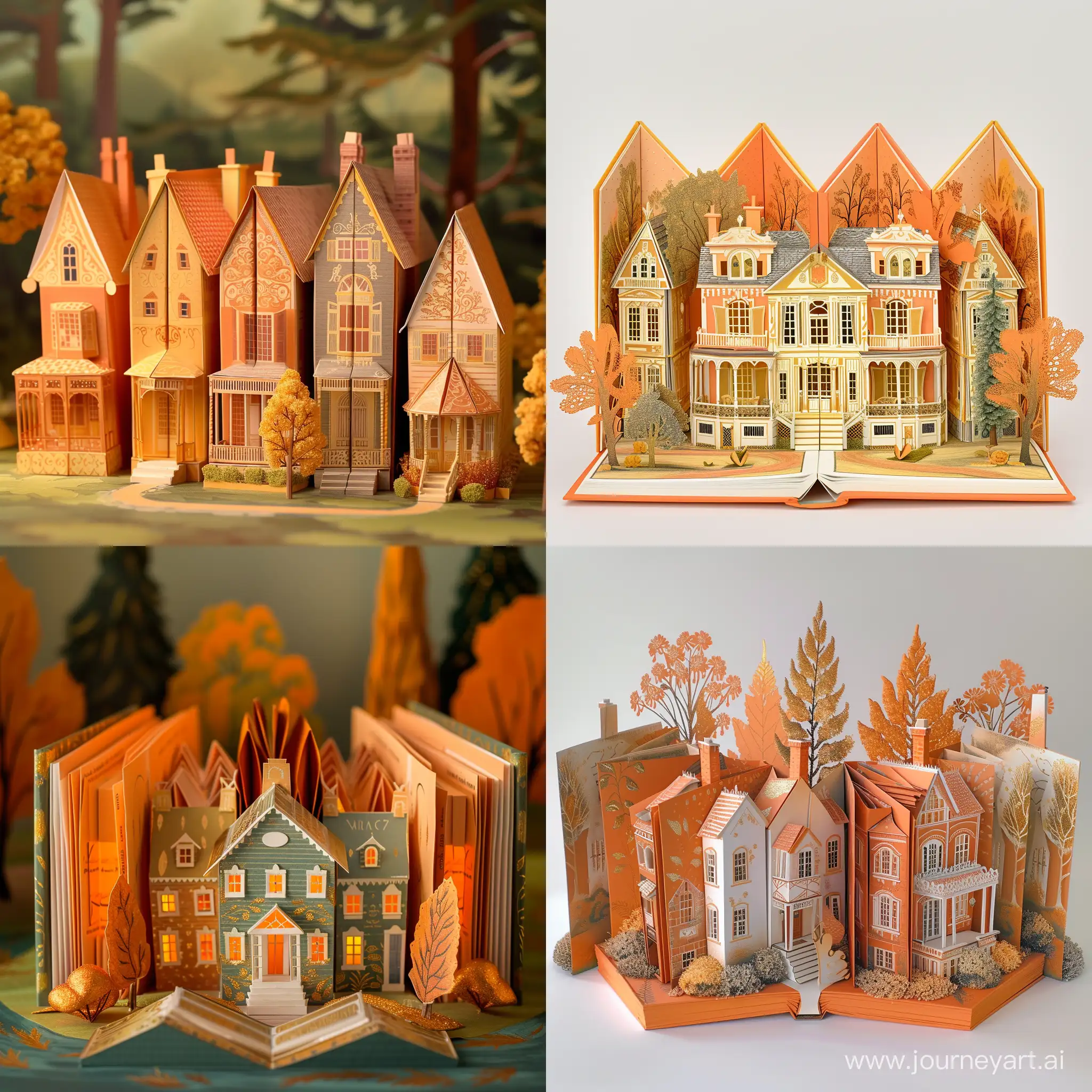 VictorianStyle-Paper-Book-Houses-March-Family-Estate-Diorama