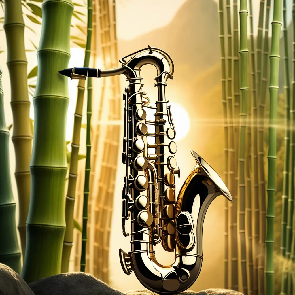 Mechanized Saxophone Serenade in Mountain Sunlight