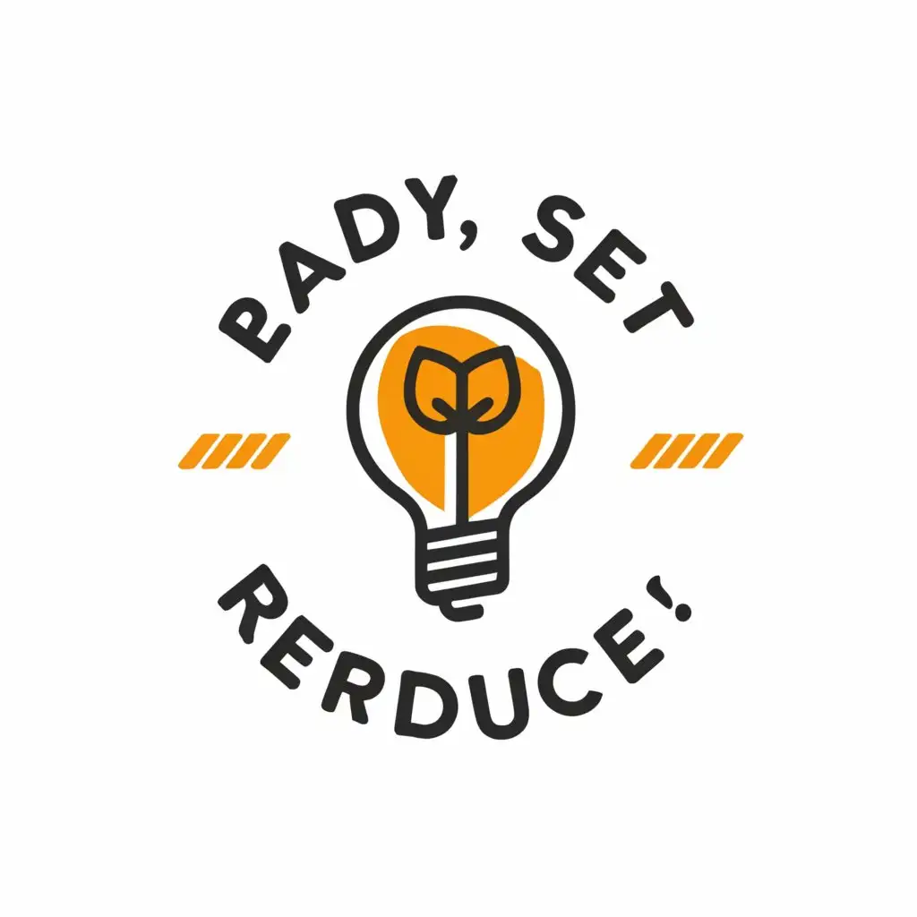 a logo design,with the text "Ready, Set, Reduce!", main symbol:consumption,Moderate,clear background