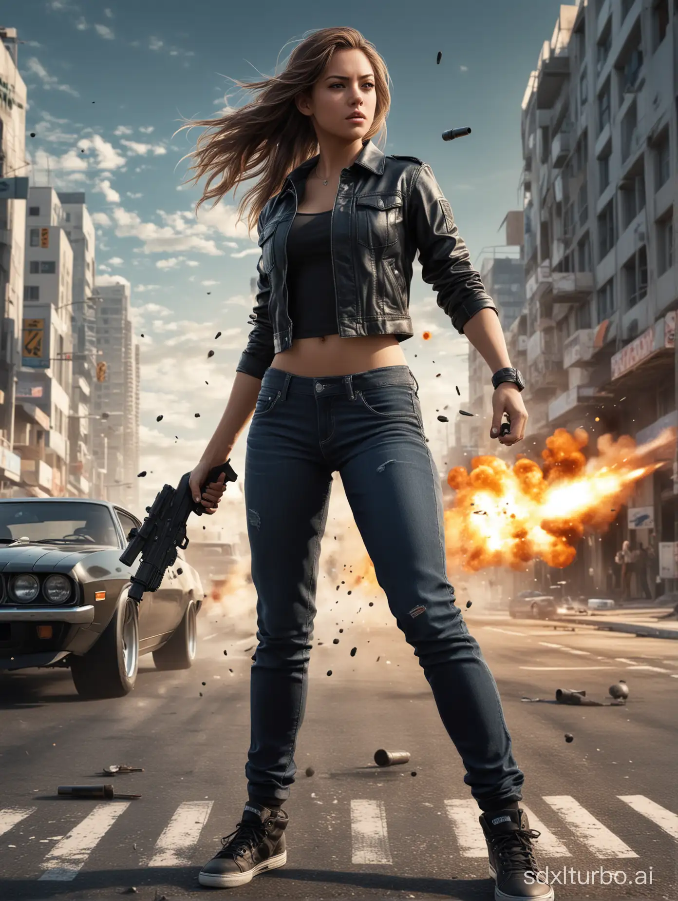 Anime-Girl-Firing-Bullet-Dynamic-Action-Poster-Inspired-by-The-Fast-and-the-Furious