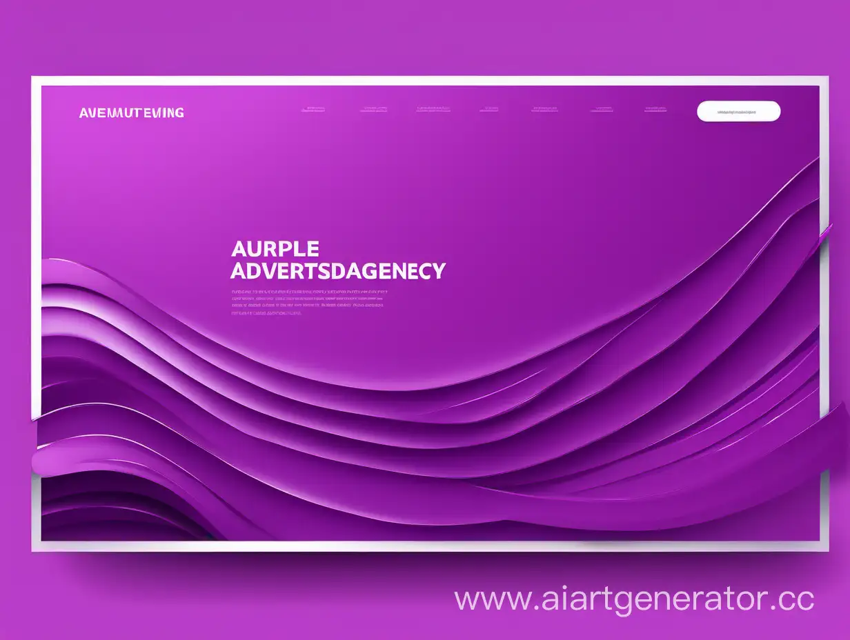 Обложка для рекламного агентства на сайт. Фиолетовые оттенки. Без текста

