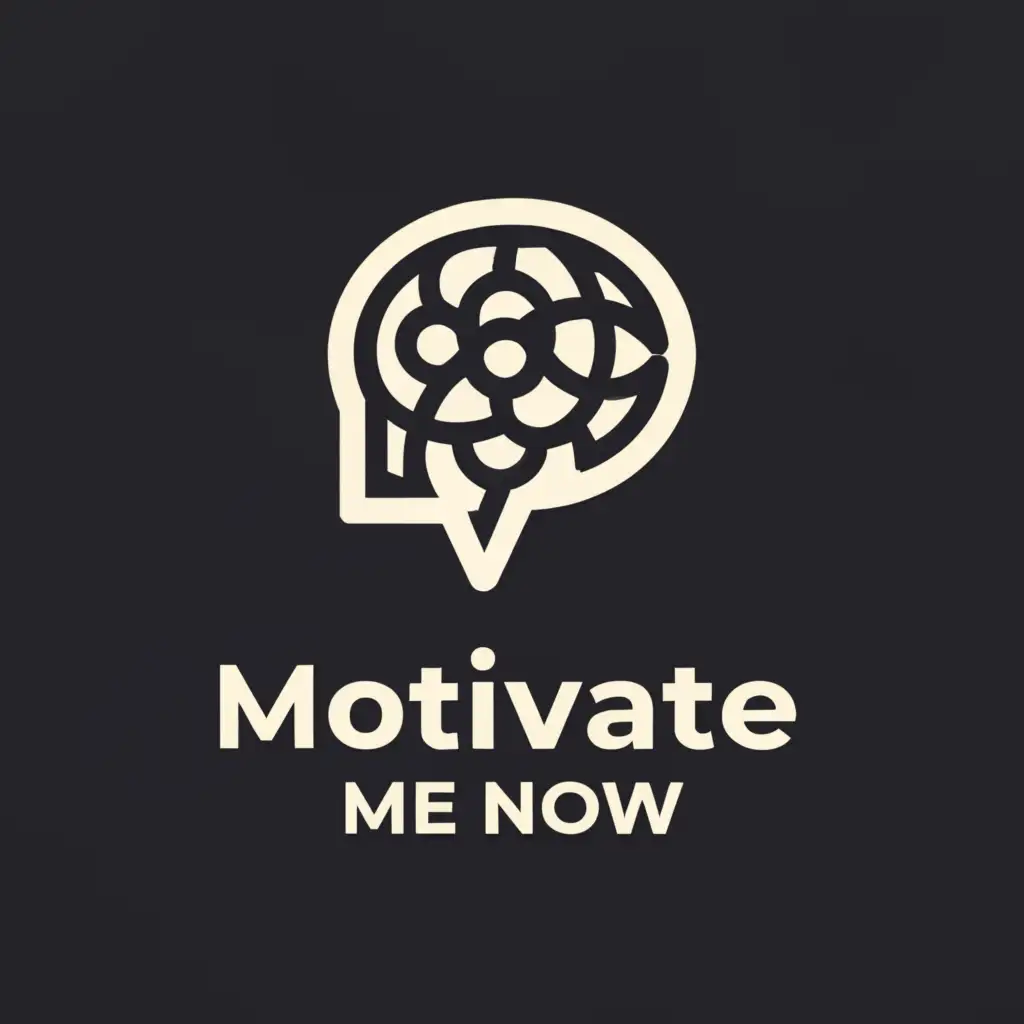 a logo design,with the text "Motivate Me Now", main symbol:Focus Discipline Mindset,Minimalistic,clear background