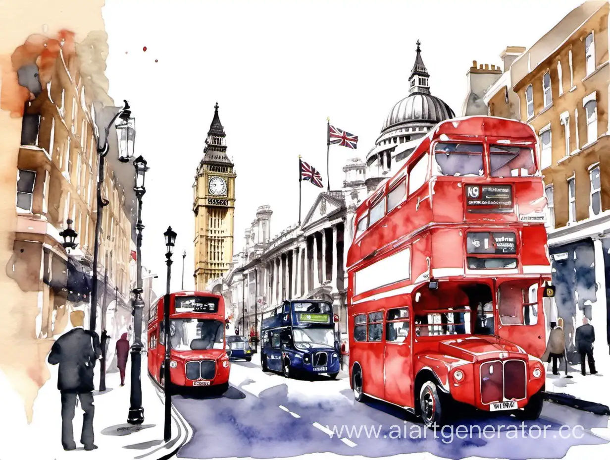 London, in watercolor