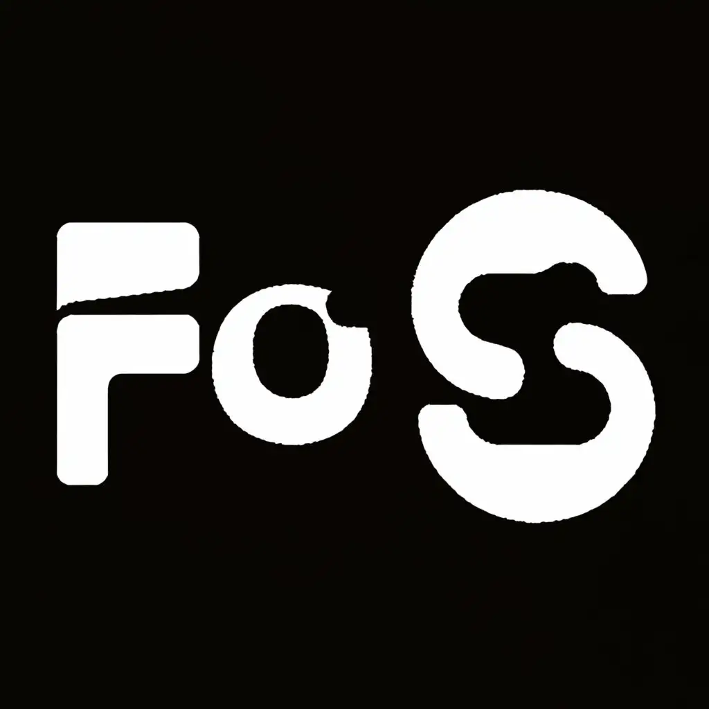 a logo design,with the text "FOS", main symbol:A Christian cross,Minimalistic,clear background