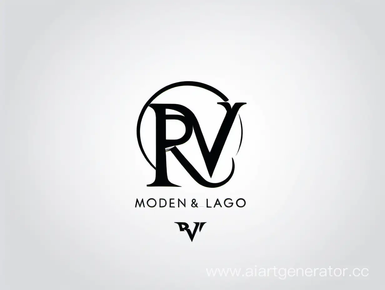 Нарисуй логотип на белом фоне на нем должно быть написано R&V логотип современный и в хорошем качестве. 