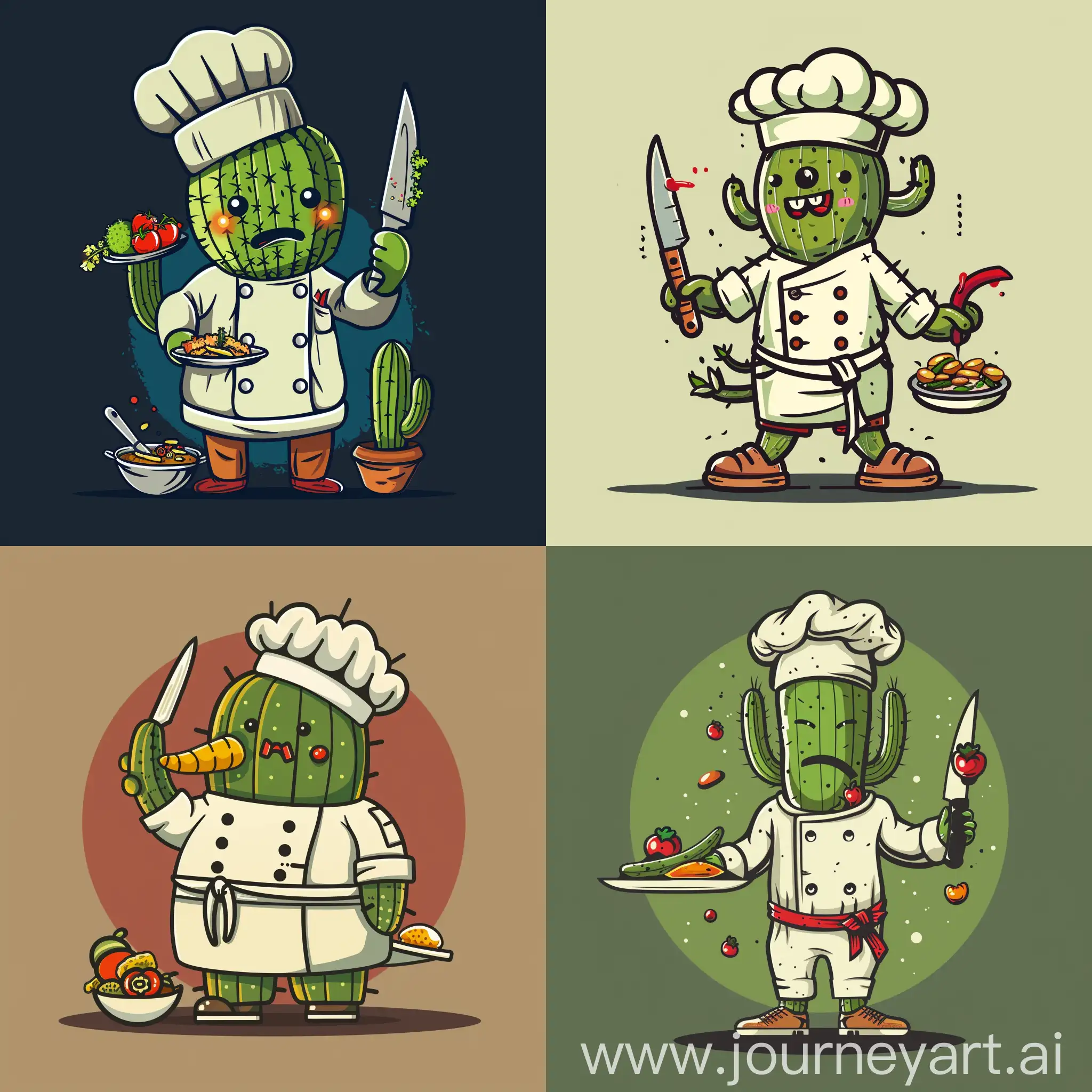 Chef-Cactus-Holding-Knife-and-Food-Culinary-Logo-Concept