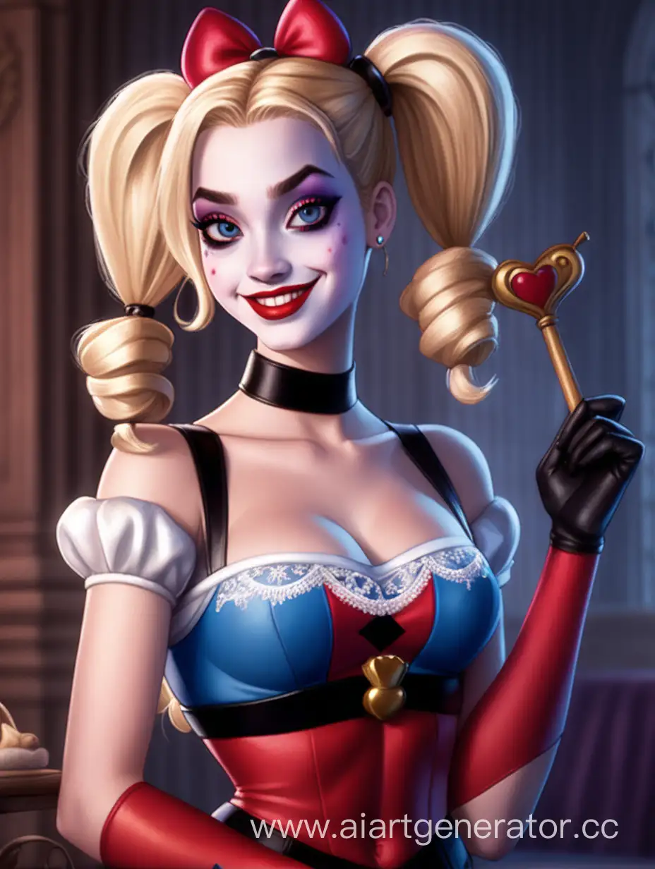 Harley quinn as classic Disney Princess