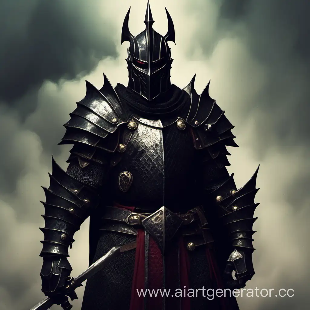 воин черный рыцарь злодей необычный