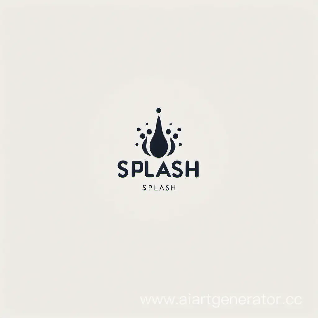 Минималистичный логотип для магазина одежды с названием "Splash"