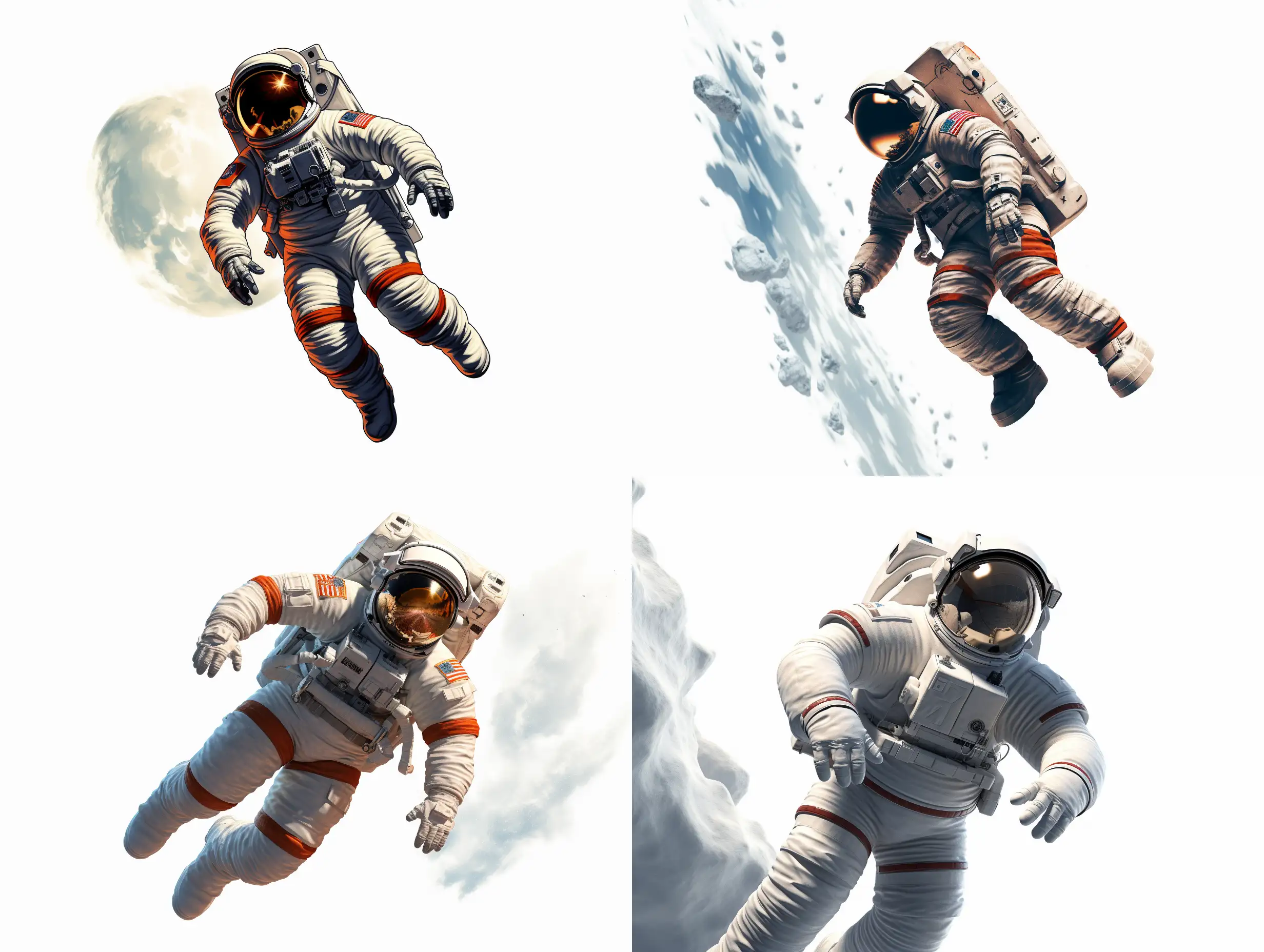 an astronaut on white background