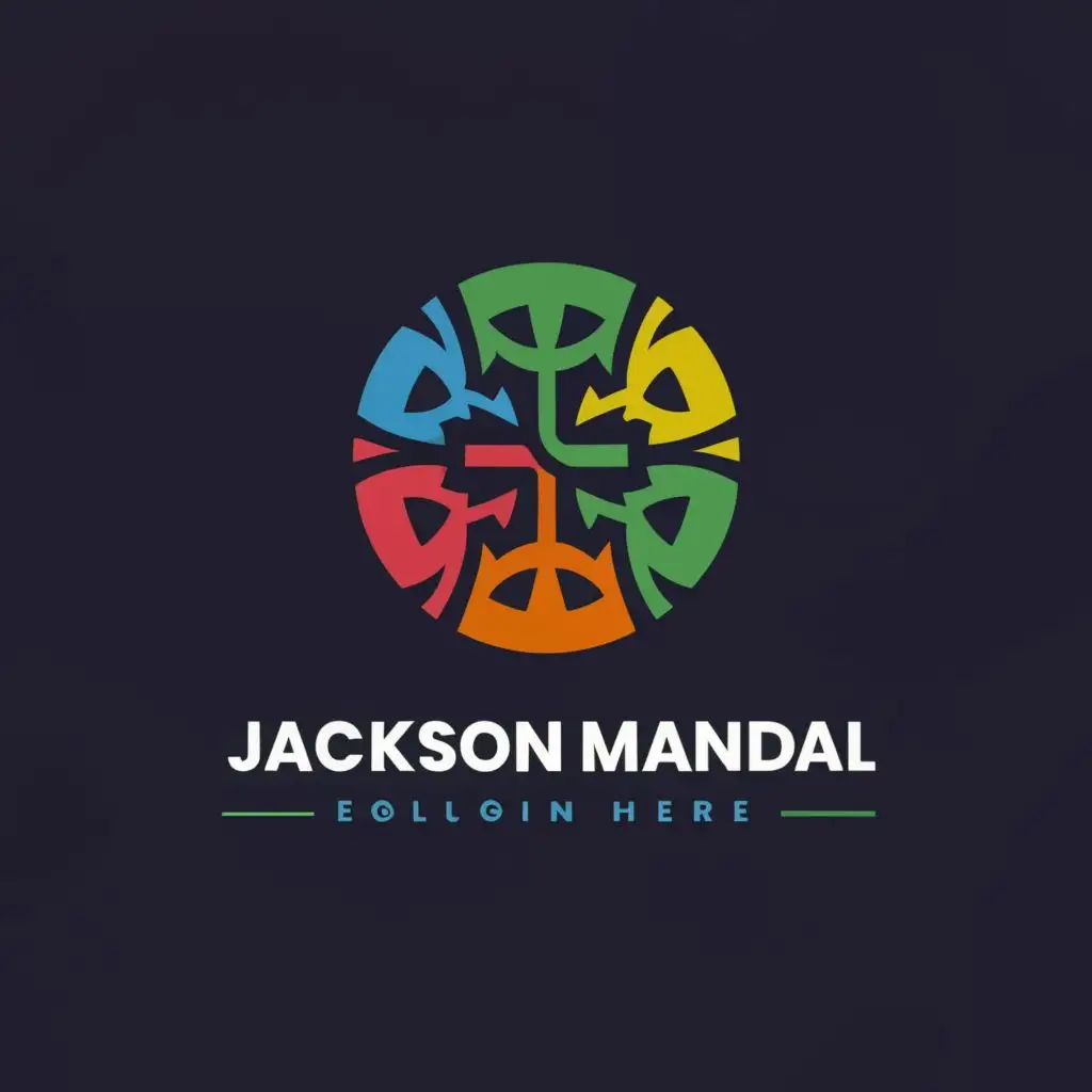 a logo design,with the text "Jackson Mandal", main symbol:Round shaped logo 
sports, food,Moderate,be used in Events industry,clear background