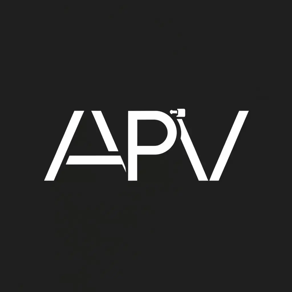 a logo design,with the text "APV", main symbol:short video,Minimalistic,be used in Entertainment industry,clear background